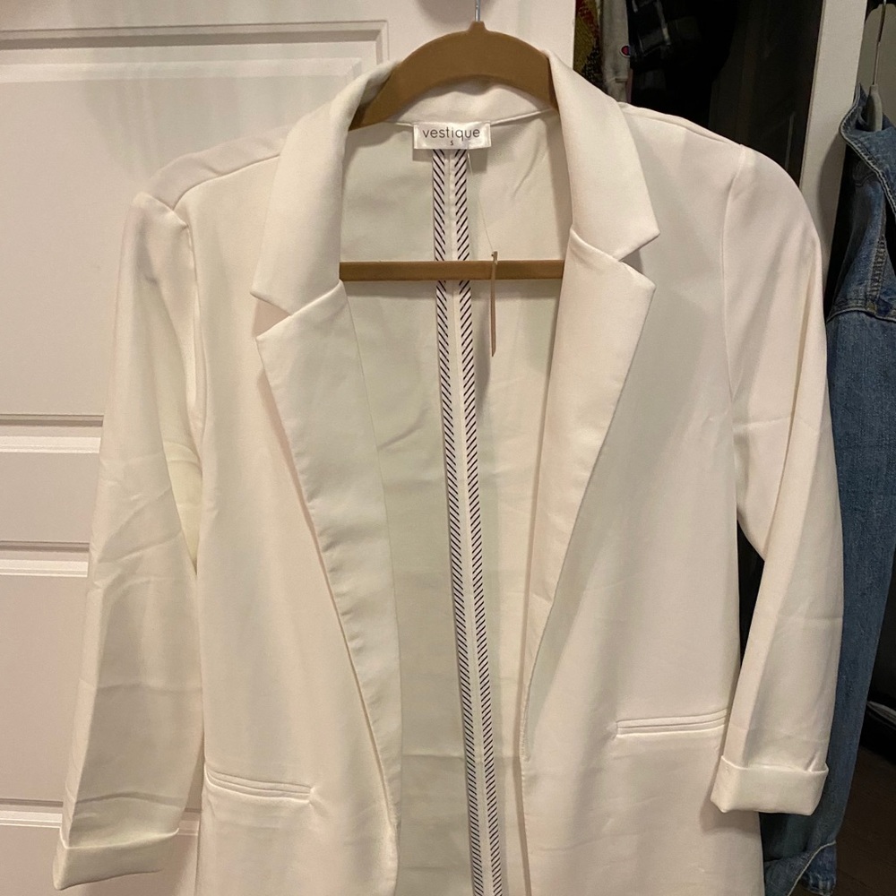 White long blazer